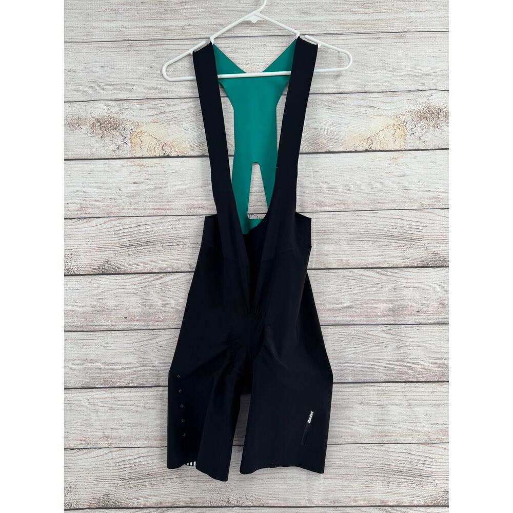 Santini Redux Speed Bib Shorts Mens L Black Green Made in Italy Padded Cycling